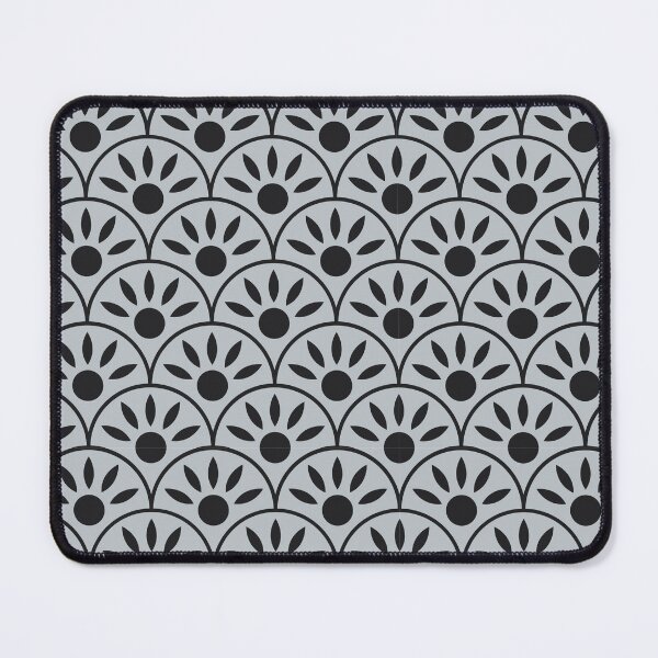 Item preview, Art Deco Scallop Pattern | Black Silver Grey Elegant Seamless designed and sold by Dino-Lune.