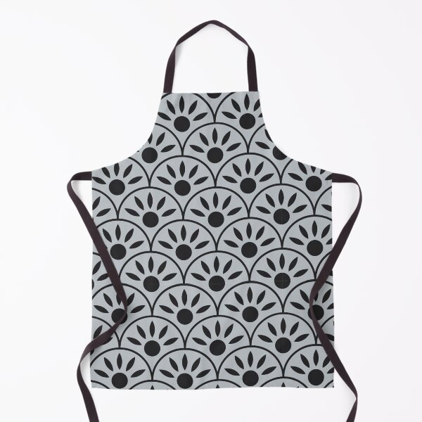 Item preview, Art Deco Scallop Pattern | Black Silver Grey Elegant Seamless designed and sold by Dino-Lune.