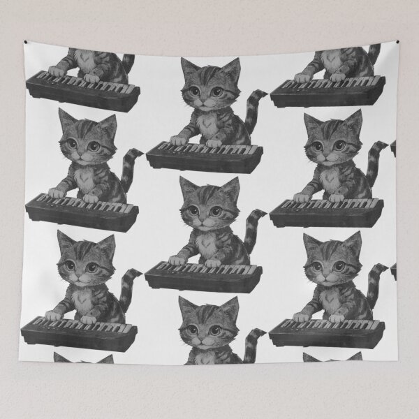 Item preview, Cat Plays Electronic Keyboard designed and sold by kinpirks.
