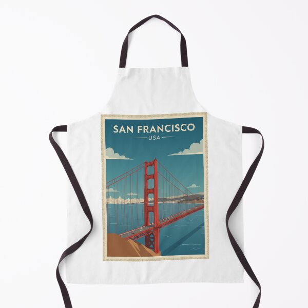 Item preview, San Francisco Vintage Travel Art - Golden Gate Bridge - USA designed and sold by Wanderprintt.