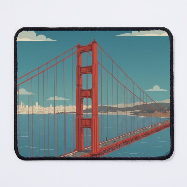 Item preview, San Francisco Vintage Travel Art - Golden Gate Bridge - USA designed and sold by Wanderprintt.