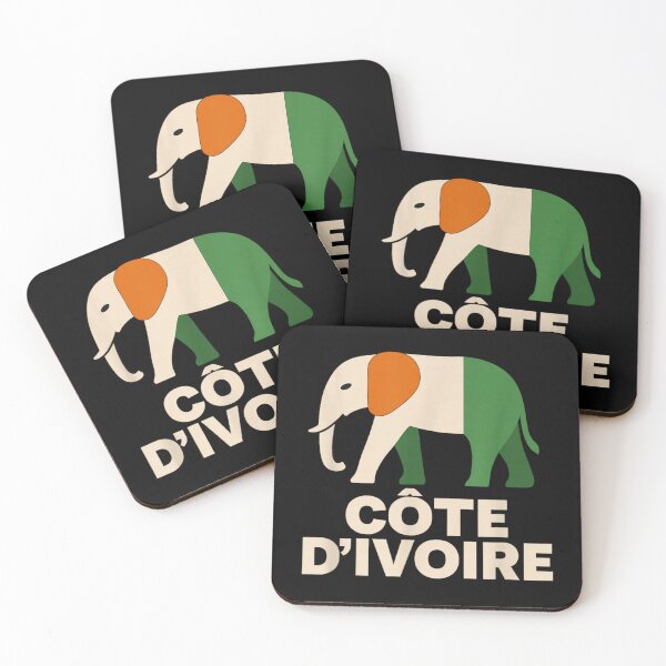 Item preview, Côte d d'Ivoire National Flag Colors Elephant Silhouette African Pride Heritage Graphic Art designed and sold by StuZabine.