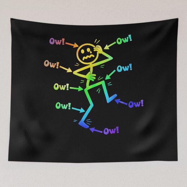 Item preview, Funny Ow Ow Ow Ow Saying Body Pain Character Humor Sarcastic designed and sold by liaamreid.