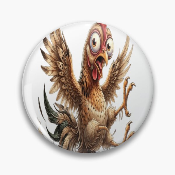 Item preview, ​Funny Crazy Chicken in Panic Cartoon designed and sold by Mita986.
