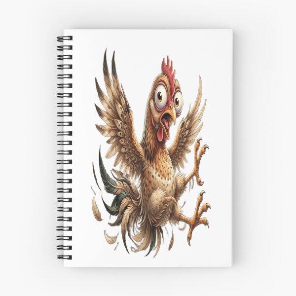 Item preview, ​Funny Crazy Chicken in Panic Cartoon designed and sold by Mita986.