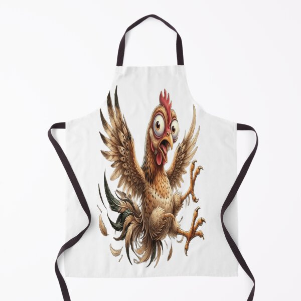 Item preview, Funny Crazy Chicken in Panic Cartoon designed and sold by Mita986.