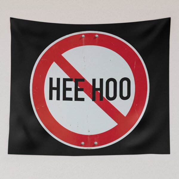 Item preview, No Hee Hoo Hardstyle Techno Rave Sign designed and sold by SPAZE-Typo.