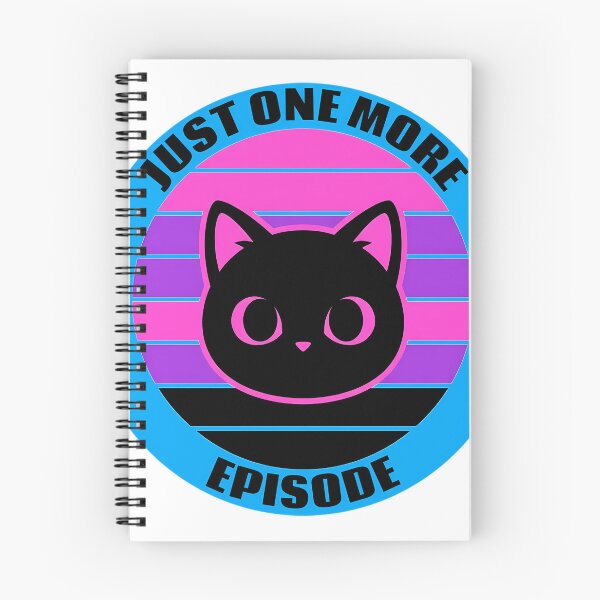 Item preview, Just One More Episode – Retro Anime Cat designed and sold by Sabsll.