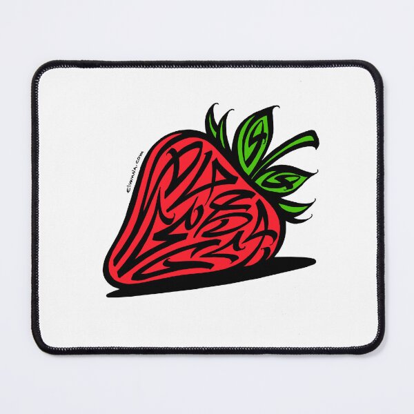 Item preview, Strawberry Modern Calligraphic ORNAMENT designed and sold by elmuna.