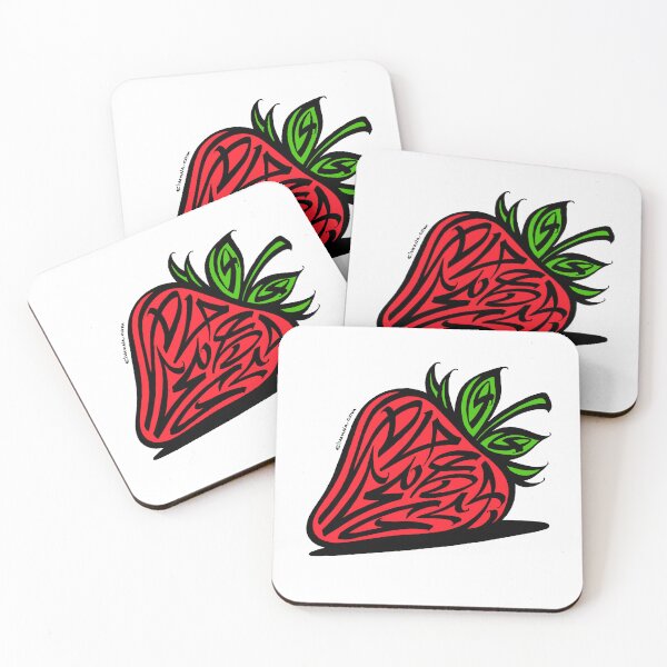Item preview, Strawberry Modern Calligraphic ORNAMENT designed and sold by elmuna.