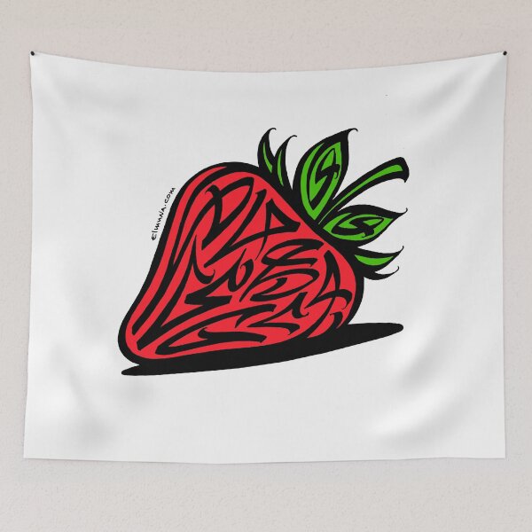 Item preview, Strawberry Modern Calligraphic ORNAMENT designed and sold by elmuna.