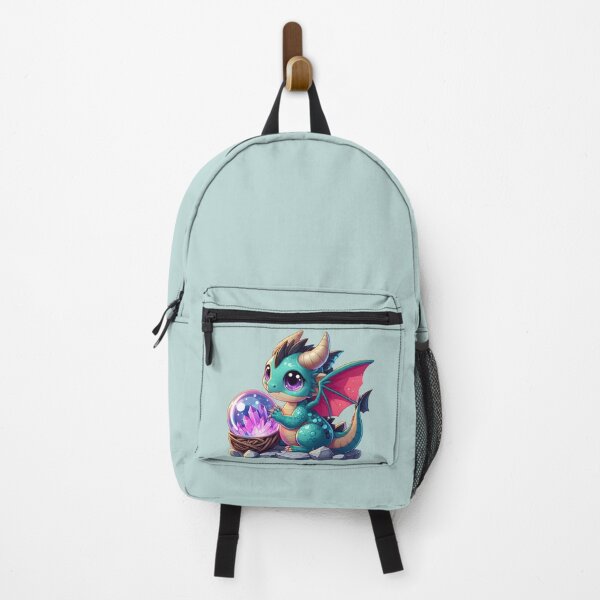 Item preview, Cute Azure Baby Dragon with Purple Crystal Egg designed and sold by NerdiPop.