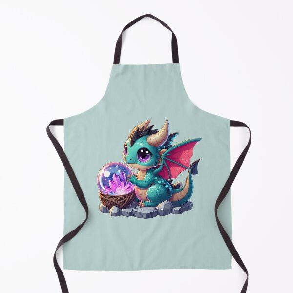 Item preview, Cute Azure Baby Dragon with Purple Crystal Egg designed and sold by NerdiPop.