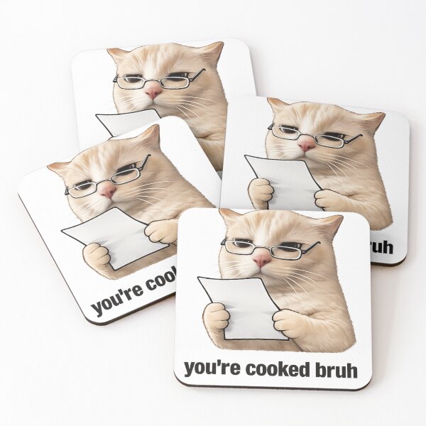 Item preview, You're Cooked Bruh – Judgment Cat Meme designed and sold by jeehh.