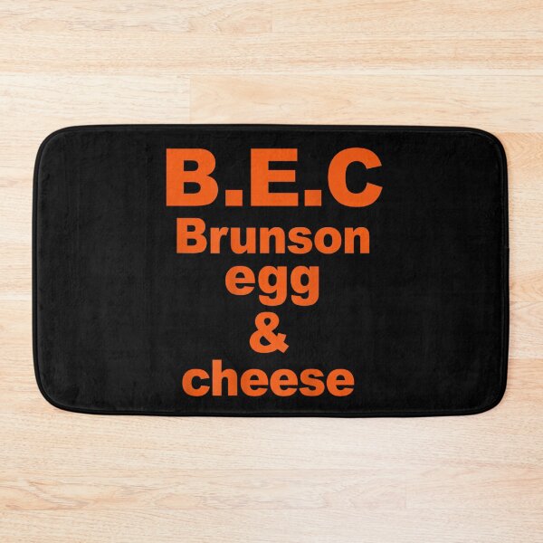 Item preview, New York Brunson Egg And Cheese Orange Text Bold Breakfast Food Graphic designed and sold by StuZabine.