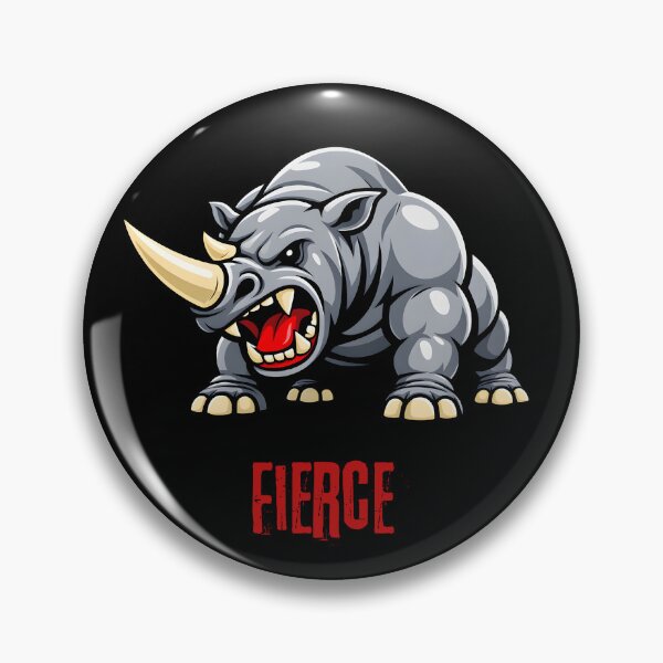 Item preview, Fierce Angry Rhinoceros Sticker and T-Shirt designed and sold by ROARSOME DESiGNS.
