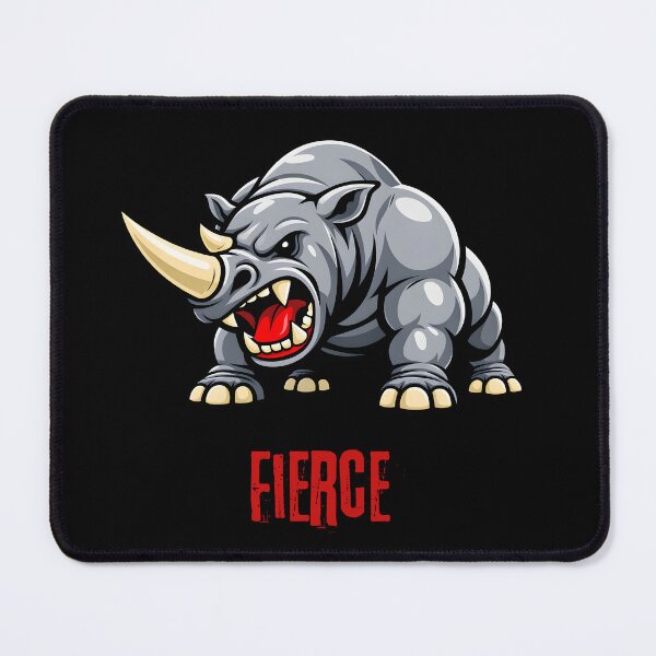 Item preview, Fierce Angry Rhinoceros Sticker and T-Shirt designed and sold by ROARSOME DESiGNS.
