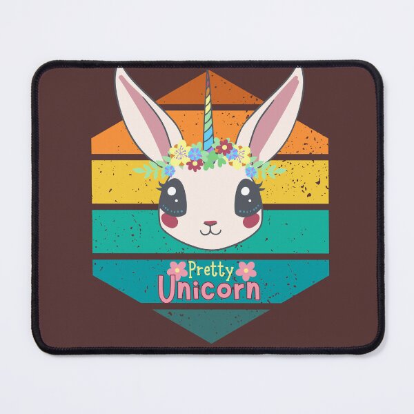 Item preview, Pretty Unicorn Bunny Retro Sunset Kawaii Floral Fantasy Design designed and sold by DrimitStore.