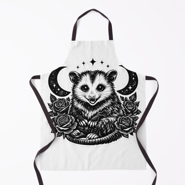 Item preview, Cute Gothic Possum Dark Academia Sticker | Black Roses & Crescent Moon designed and sold by LandlordsIndia.