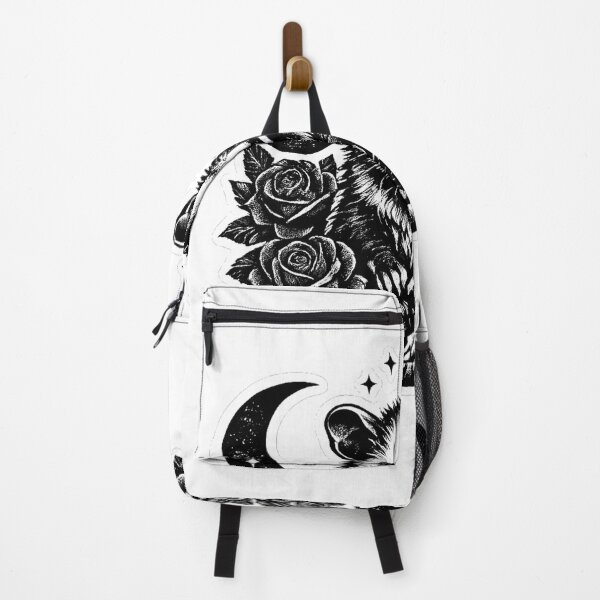 Item preview, Cute Gothic Possum Dark Academia Sticker | Black Roses & Crescent Moon designed and sold by LandlordsIndia.