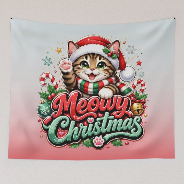 Item preview, Meowy Cat Christmas designed and sold by Xpression876.