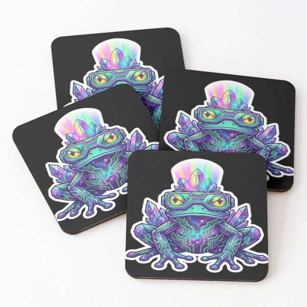 Item preview, Cybernetic Crystal Frog Illustration designed and sold by DailySparks.