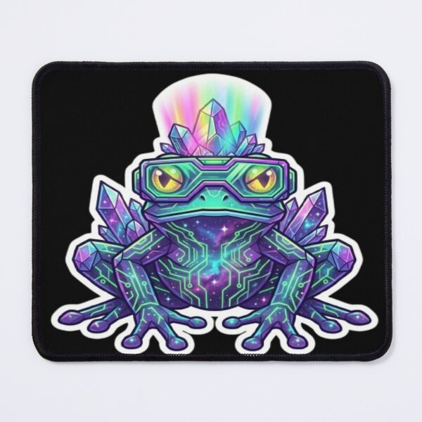 Item preview, Cybernetic Crystal Frog Illustration designed and sold by DailySparks.