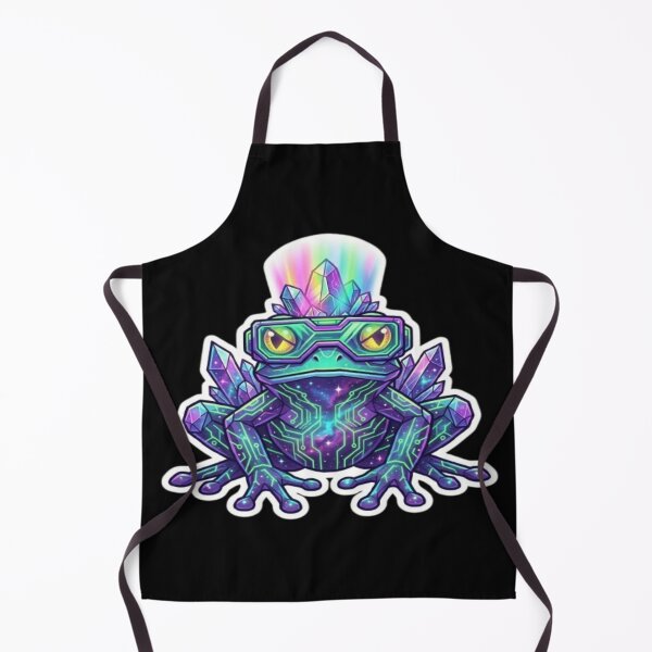 Item preview, Cybernetic Crystal Frog Illustration designed and sold by DailySparks.
