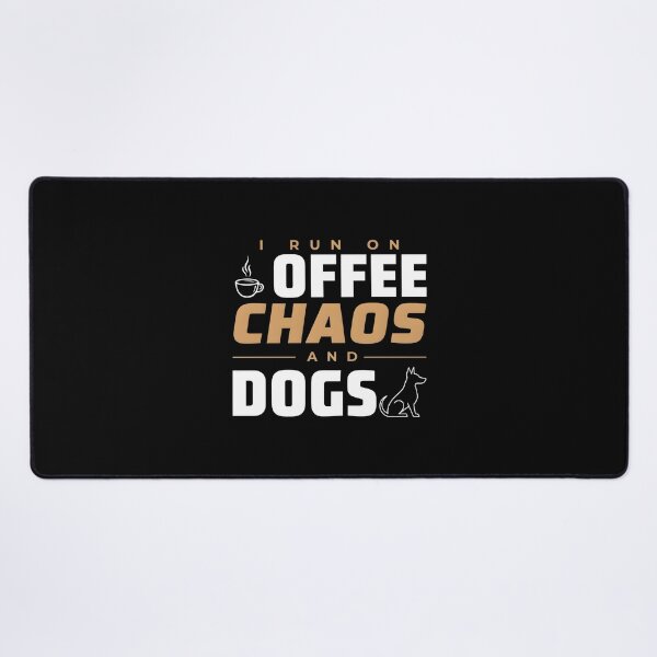Item preview, I Run On Coffee, Chaos And Dogs Dog Mom Gift for Coffee Lovers designed and sold by Redgiant87x.