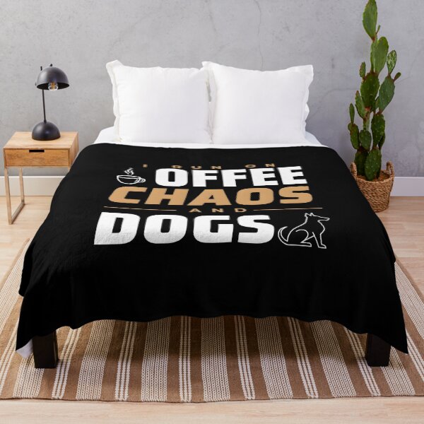 Item preview, I Run On Coffee, Chaos And Dogs Dog Mom Gift for Coffee Lovers designed and sold by Redgiant87x.