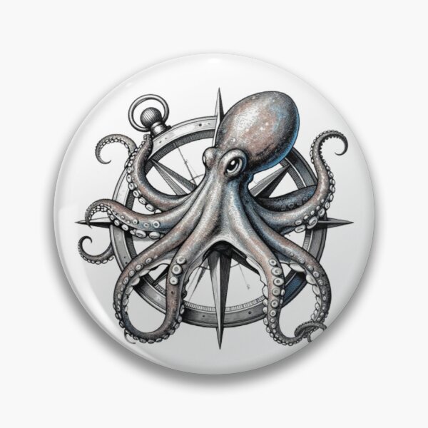 Item preview, Vintage Nautical Octopus Illustration designed and sold by RandomWalker.