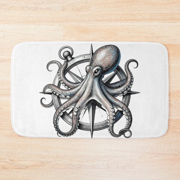 Item preview, Vintage Nautical Octopus Illustration designed and sold by RandomWalker.