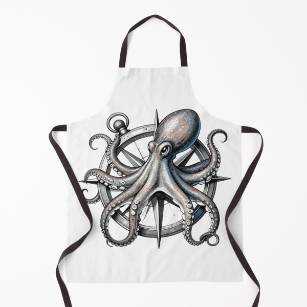 Item preview, Vintage Nautical Octopus Illustration designed and sold by RandomWalker.