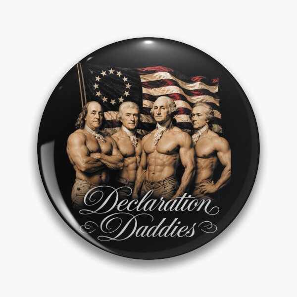Item preview, Declaration Daddies Buff Founding Fathers Patriotic Betsy Ross Flag Funny Muscle Art designed and sold by StuZabine.