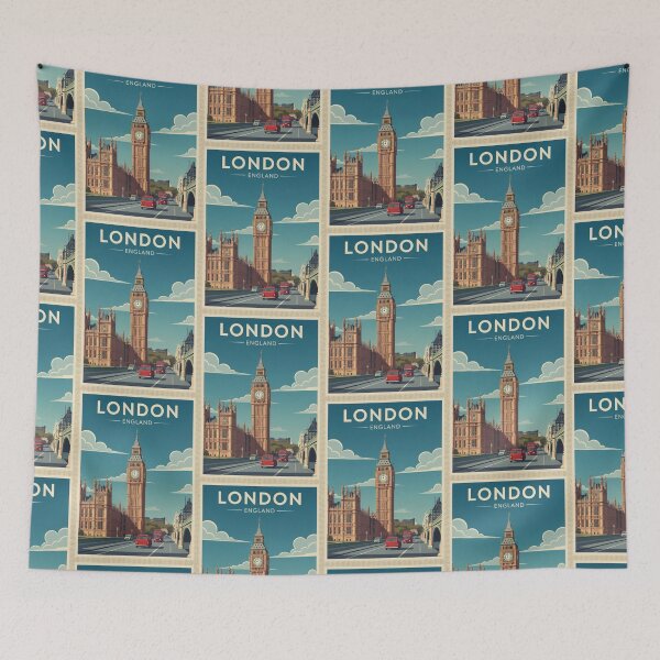 Item preview, London Vintage Travel Art - Big Ben - England designed and sold by Wanderprintt.