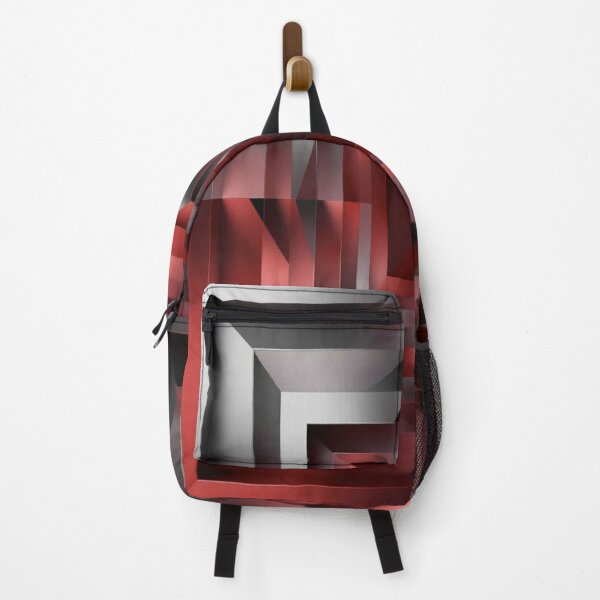 Item preview, Abstract Geometric Depth Art with Red Black Metallic Layers and Modern Optical Motion designed and sold by FotoworldEdel.