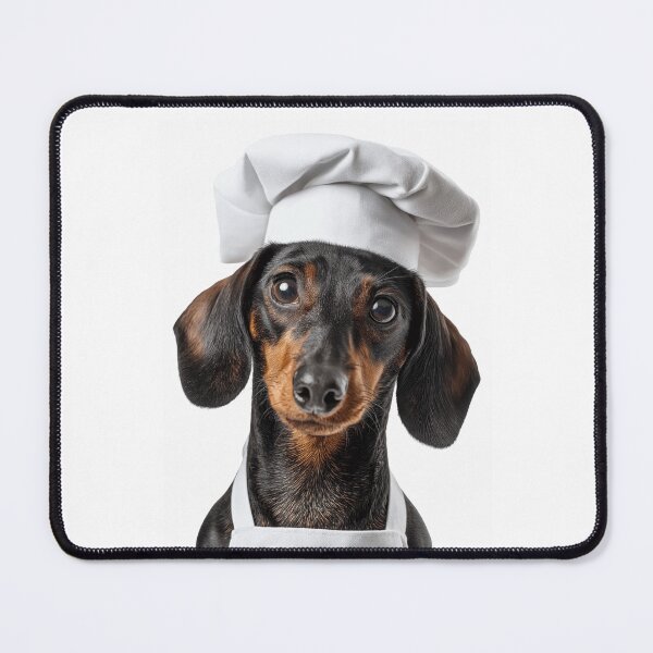Item preview, Funny Dachshund Dog Chef Realistic Animal Cooking Humor Art designed and sold by LazyOwlStore.