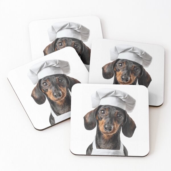 Item preview, Funny Dachshund Dog Chef Realistic Animal Cooking Humor Art designed and sold by LazyOwlStore.