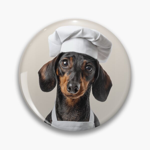 Item preview, Funny Dachshund Dog Chef Realistic Animal Cooking Humor Art designed and sold by LazyOwlStore.