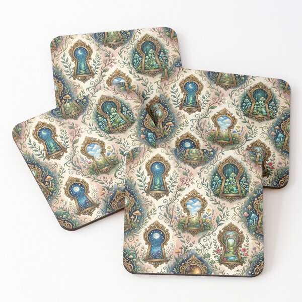 Item preview, Secret Garden Keyholes Seamless Pattern designed and sold by MoonwoodStudio.