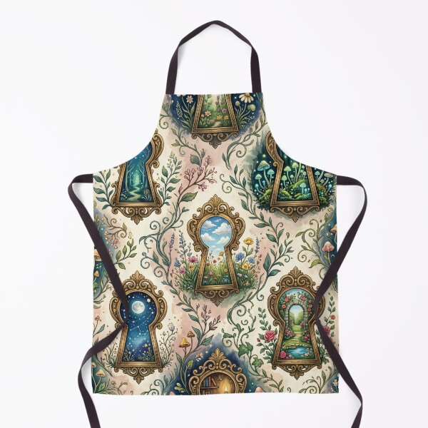 Item preview, Secret Garden Keyholes Seamless Pattern designed and sold by MoonwoodStudio.
