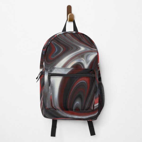 Item preview, Abstract Spiral Metal Art with Dynamic Red Black Motion and Modern Fluid Wave Design designed and sold by FotoworldEdel.