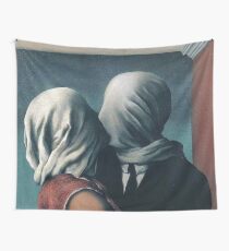 the lovers - magritte Wall Tapestry