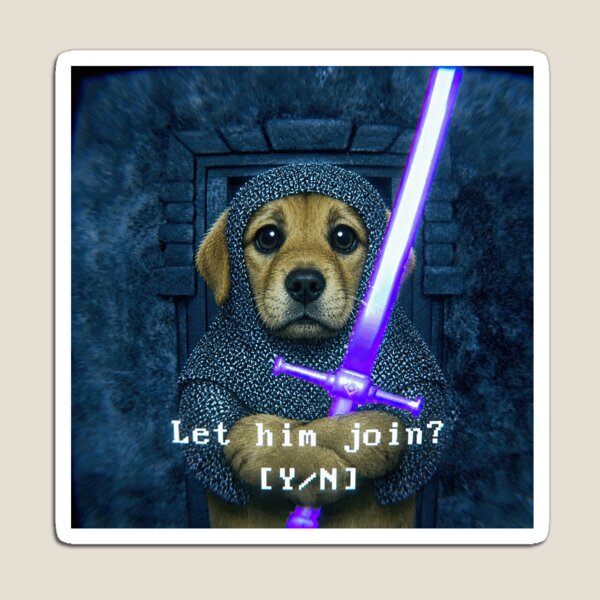 Item preview, Medieval Knight Dog Game Quest designed and sold by Flying Doggo.
