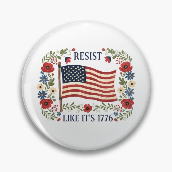 Item preview, Resist Like It's 1776 Floral American Flag Patriotic Independence Day designed and sold by CutOutIdols.