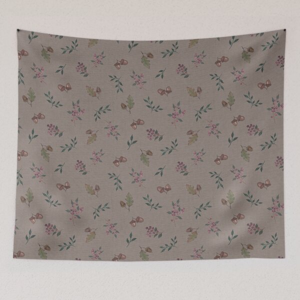 Item preview, Woodland Acorn Berry Toss Taupe Autumn Watercolor  Pattern designed and sold by Designs by christel_treiber.