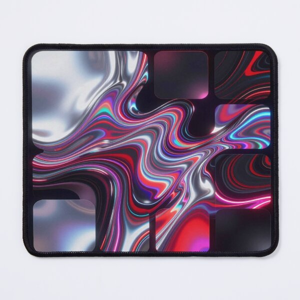 Item preview, Abstract Liquid Metal Art with Neon Flow and Modern Chromatic Motion Design designed and sold by FotoworldEdel.