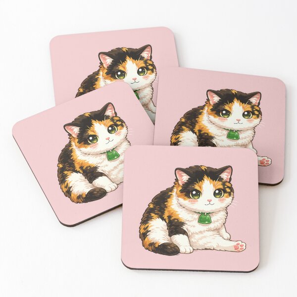 Item preview, Cute Calico Cat Kawaii Illustration | Adorable Cartoon Kitty Design designed and sold by GraceInNatureCo.