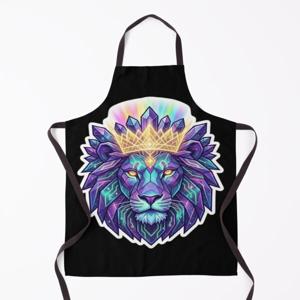 Item preview, Majestic Lion with Crystal Crown Illustration designed and sold by DailySparks.