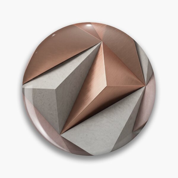 Item preview, 3D Copper and Blush Pink Geometric Folds designed and sold by Infinte-design.